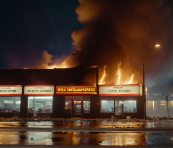 Incendiu major într-un magazin Tedi din Krefeld: Clientă în stare critică, clădirea distrusă