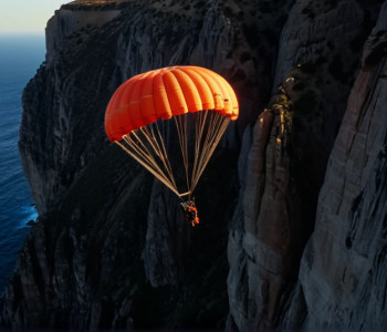 Dramă în Utah: Un basejumper a rămas blocat ore întregi pe o stâncă