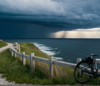 Ciclistă implicată într-un incident dramatic la Marea Baltică: Faleza s-a prăbușit