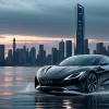 Mașină electrică amfibie: Un producător chinez a creat un automobil care poate naviga pe apă