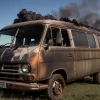 Autorulotă distrusă de incendiu în Germania: Poliția investighează cauza la Söhlde