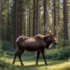Întâlnire rară în Saxonia: O femeie din Germania a dat peste un elan în pădure