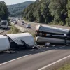 Accident pe autostrada A6 în Germania: O remorcă răsturnată a blocat traficul