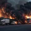Incendiu violent la un camion în Germania: Șoferul rănit grav la Marbach am Neckar