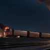 Incendiu la un tren de mașini în Germania a paralizat traficul feroviar lângă Offenburg