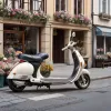 Hoață de flori a fugit pe trotinetă electrică în Lippe, Germania, după o urmărire