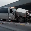 Accident șocant pe autostrada A6 în Bavaria: autoturism strivit între TIR-uri, pasageră în stare critică