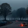 Accident mortal în Germania: Șoferul unui Audi R8 de 37 de ani a ars de viu