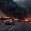 Accident mortal în Germania: Șoferul unui Kia a ars de viu după ce mașina s-a răsturnat și a luat foc pe A31
