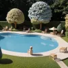 Minune croșetată: O pensionară de 74 de ani a creat o replică exactă a piscinei sale preferate, folosind croșeta