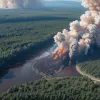Incendiu major de pădure în Germania: 130 de pompieri luptă cu flăcările lângă lacul Möhnesee