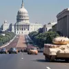 Zeci de tancuri americane pe străzile din Washington: Explicația din spatele imaginilor neobișnuite