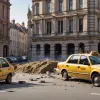 Freiburg: Accident Ciudat – Un taxi a intrat într-un zid, trei persoane rănite ușor
