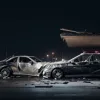 Accident spectaculos în Nürnberg: Un Mercedes AMG de lux a intrat într-o benzinărie, șoferul de 22 de ani era drogat și beat