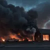 Două incendii majore în Dresda într-o singură dimineață: Fulgerul a aprins acoperișul, a ars și un garaj cu BMW