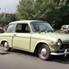 Accident grav în Germania: Un Trabant s-a răsturnat într-un sens giratoriu din Meiningen, șoferul este rănit serios
