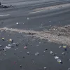 Haos pe autostradă lângă Gießen: Un camion a pierdut încărcătura de sticle, traficul este blocat