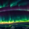 Imagini spectaculoase: Cum arată aurora polară văzută din spațiu