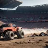 Accident șocant la show-ul de monster truck: Șoferul a zburat cu vehiculul în public