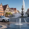 Fontană de apă de 15 metri în Germania: Un șofer a lovit un hidrant în Limburgerhof