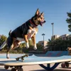 Talent neobișnuit: Un câine skater cucerește internetul cu abilitățile sale