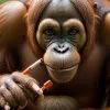 Indignare la zoo: O boxeră din Rusia și-a împărțit țigara electronică cu un urangutan