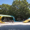 Parc inedit în Taipei: Ajungi la metrou pe tobogan
