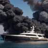 Incendiu masiv în portul Saint-Tropez: Un iaht de lux a ars, stingerea a durat 6 ore