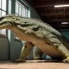 Panică la ora de sport: Un varan uriaș a invadat sala de gimnastică la școală