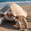 Creatura misterioasă pe plajă: Un crab, asemănător unui extraterestru, a uimit privitorii