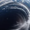 Imagini spectaculoase din spațiu: Mega-uraganul "Erin" se apropie de Coasta de Est a SUA