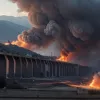 Inferno de Foc în Sicilia: Un Tir S-a Prăbușit de pe un Viaduct, Provocând un Incendiu Major
