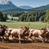 Rodeo Bavarez: Mii de spectatori au vibrat la cursele de boi din Haunshofen