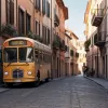 Testul Suprem de Conducere în Italia: Un Autobuz Manenvrează Printre Străzile Înguste din Brescia