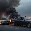 Eroism în SUA: Tată și fiu au salvat un șofer dintr-un autoturism în flăcări, cu secunde înainte de o posibilă explozie