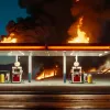 Dezastru la o benzinărie din Brazilia: O brichetă aruncată a provocat un incendiu masiv